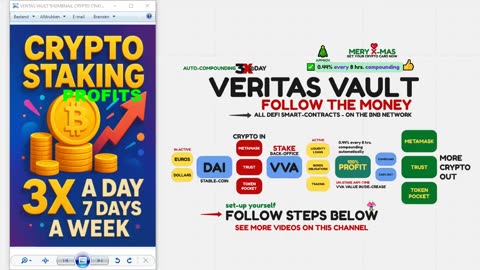 VERITAS VAULT - FOLLOW THE MONEY - CRYPTO STAKING PROFITS 3X A DAY - TOP TEAM ROB BUSER