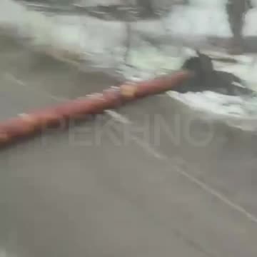 Ukrainian anti-drone nets collapsed with the start of rain and snow in one of the directions.