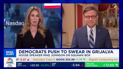 CNBC Host Grills Mike Johnson Over His Refusal to Seat Democrat Amid Lawsuit Threat