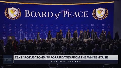 🕊️ President Trump Participates in the Board of Peace Charter Announcement