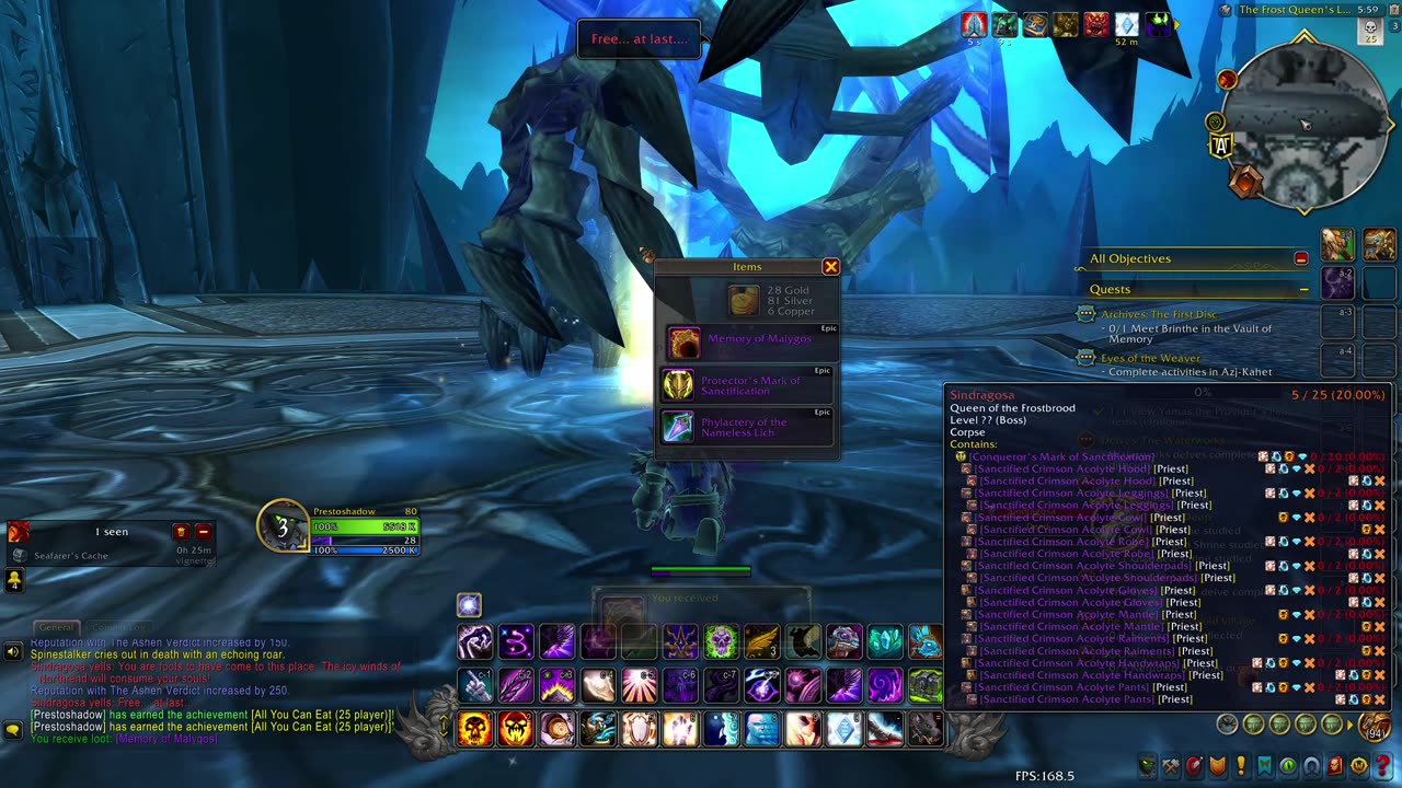 World of Warcraft Shadow Priest Icecrown Citadale Full Run Lich King #wow #nomount #nedeulers
