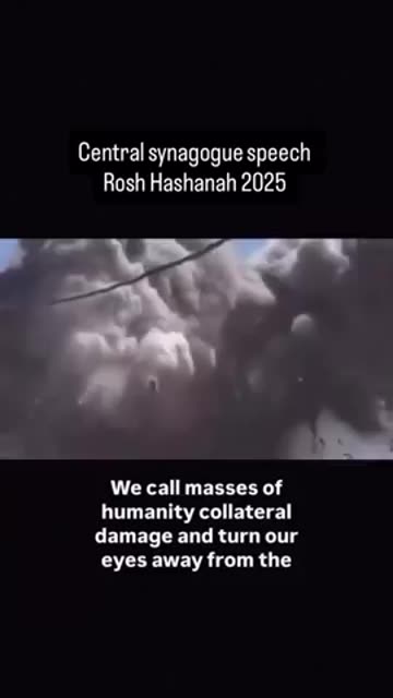Central synagogue speech Rosh Hashanah 2025