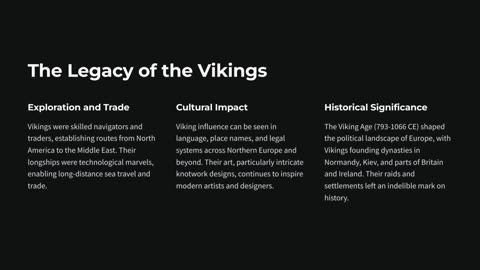 The Legacy of the Vikings