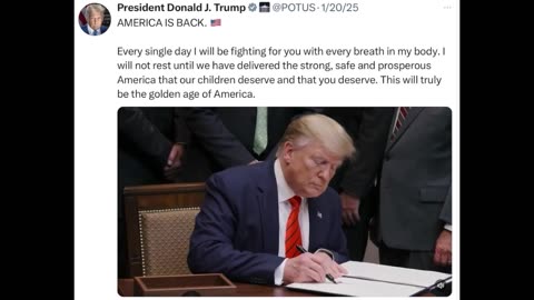 President Trump's First X Post As POTUS on January 20, 2025