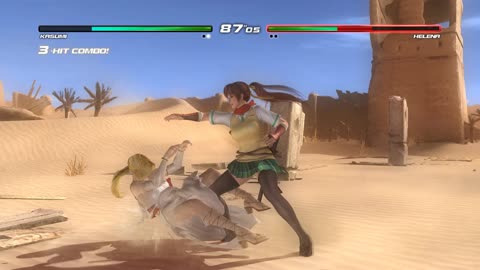 Dead or Alive 5 Last Round: Kasumi (costume 30) vs Helena - 4K