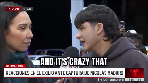 Người dân Venezuela tại Doral, Fl, bật khóc khi quân đội Mỹ bắt Venezuela Nicolás Maduro