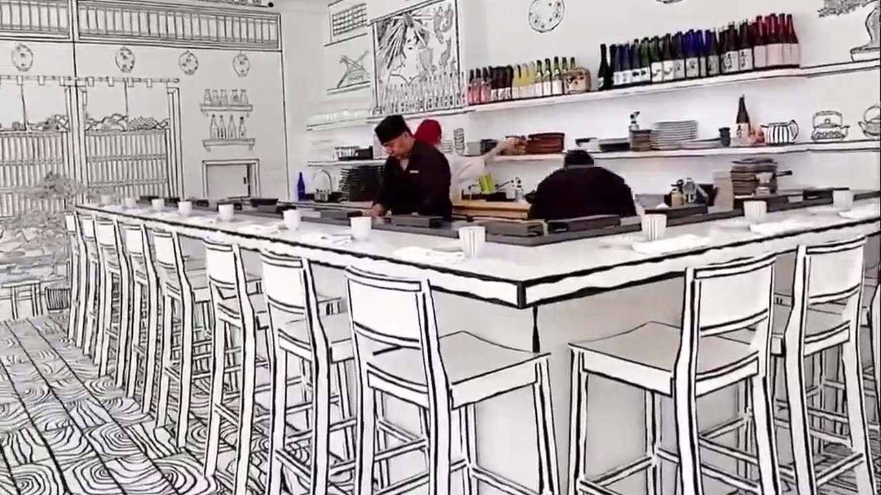 🤯👀 You Won't Believe This 2D Restaurant in NYC! Amazing Architecture | FeedMyCuriosity