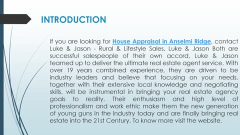 If you are looking for House Appraisal in Anselmi Ridge