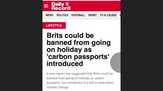 UK Carbon Passports - Next Level War On Britains?