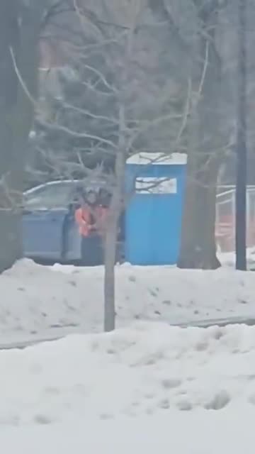 TikTok video showing ICE agent entering porta-potty with illegal