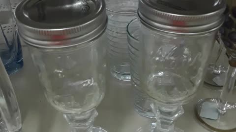 Mason Jar Wine Glasses