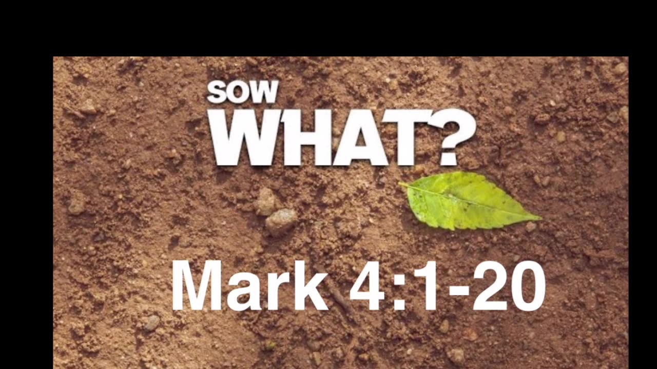 SOW WHAT? Mark 4:1-20
