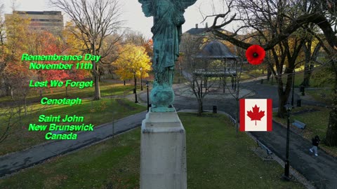 Remembrance Day in Saint John | King Square Cenotaph Tribute & Flanders Fields Poem 🇨🇦