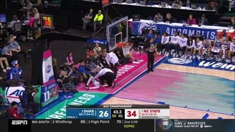 🤕 James CARRIED OFF floor in title game | NC State vs Duke, ACC Women's Basketball Tournament