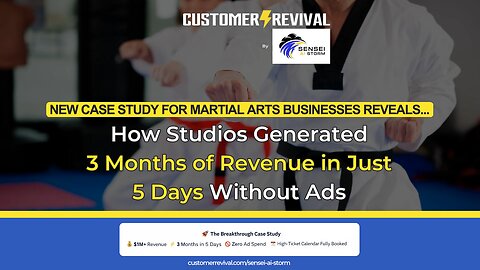 Martial Arts Case Study: How Studios Generated 3 Months of Revenue in Just 5 Days Without Ads