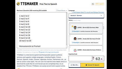 Tabelle von 2 für die Ostkantone auf Deutsch, Französisch, Englisch und Niederländisch