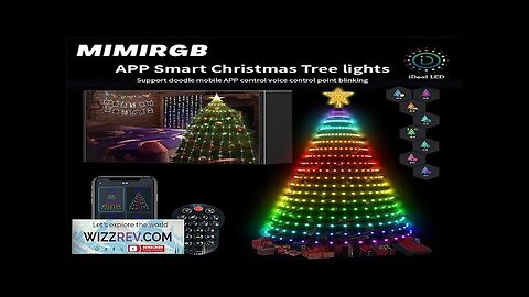 LED Christmas Tree Light String APP Point-controlled Atmosphere Decorative Lights Can Edit Review