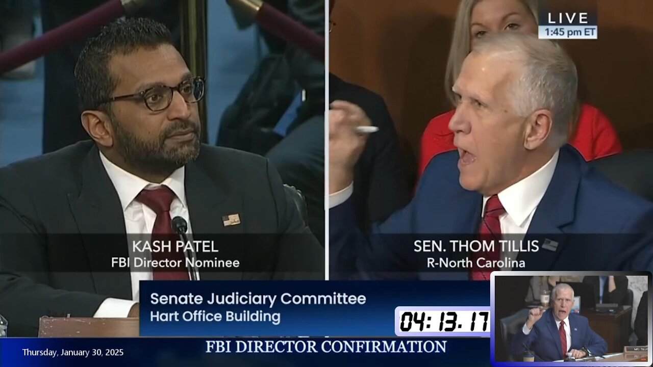 Thom Tillis at Kash Patel FBI confirmation hearing * Jan. 30, 2025