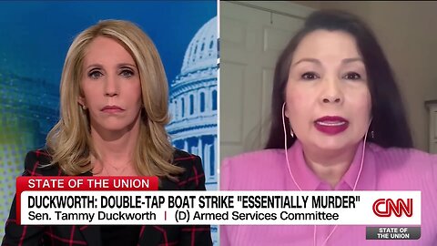 Tammy Duckworth calls "double-tap" boat strike murder, war crime, admits she hasn't seen the footage