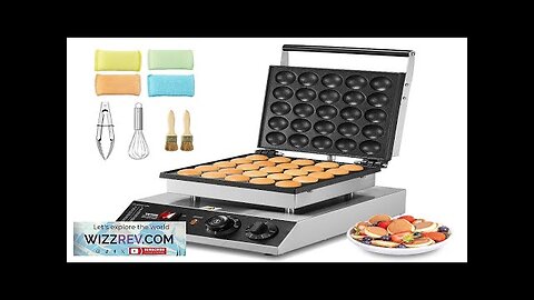 VEVOR 25PCS 43mm Mini Dutch Pancake Maker Commercial Dorayaki Baker 1700W Review