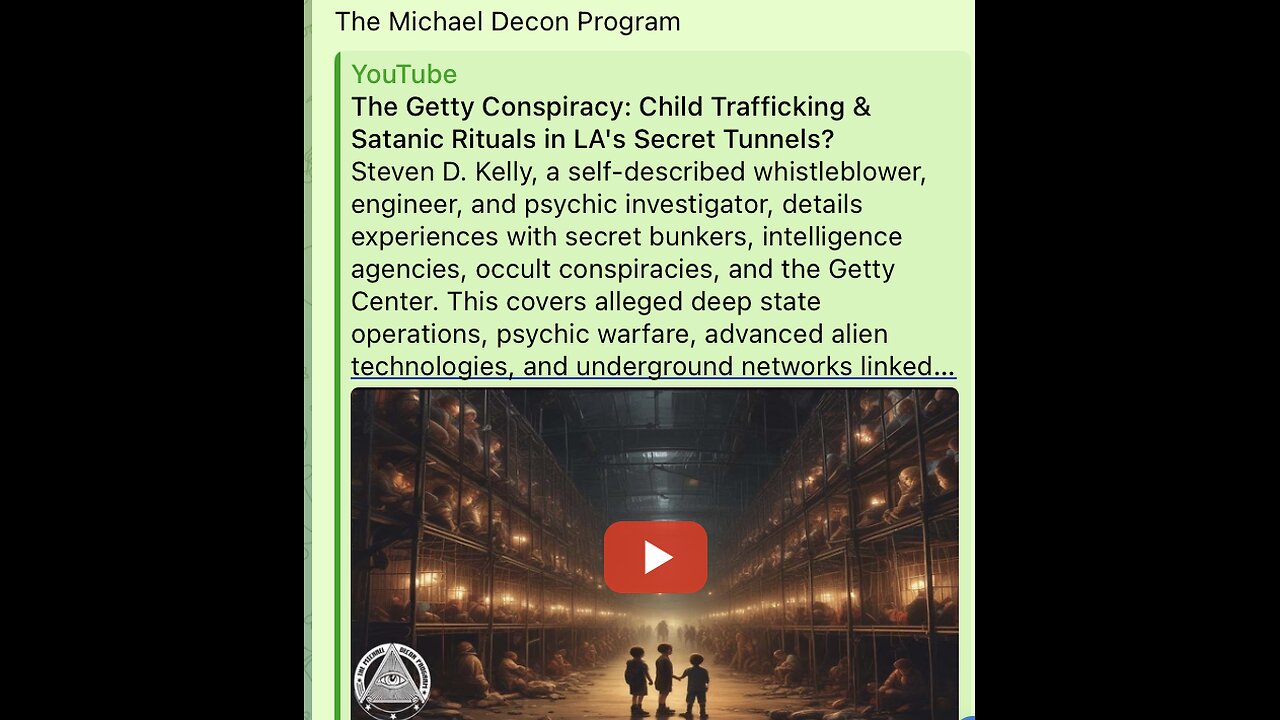 Steven D Kelley & The Michael Decon Program The Getty Child Trafficking