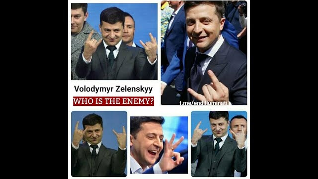 Zelensky looking INSANE and kneels before the american Beast - true definition of being puppet