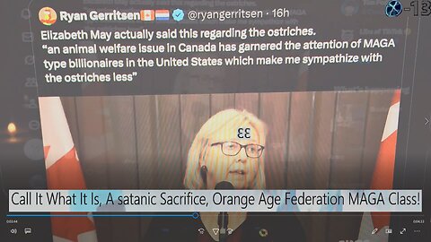 Call It What It Is, A satanic Sacrifice, Orange Age Federation MAGA Class!