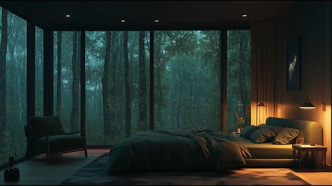 LIVE Rain Sounds for Deep Sleep 🌧️ Cozy Bedroom & Forest Night Ambience