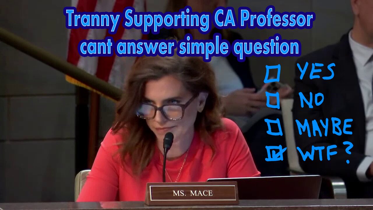 Nancy Mace Destroys LGBTQ Professor Which Can Only Answer No Position - USAID for Trannies