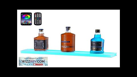 VEVOR Wall Mounted LED Lighted Liquor Bottle Display Home Bar Shelf 24" Review