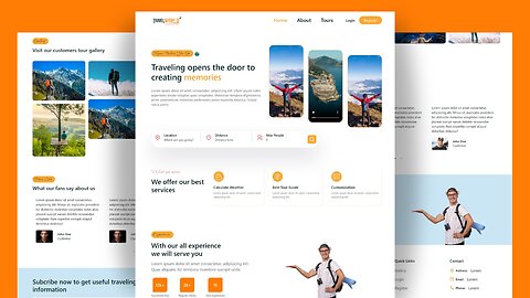 RESPONSIVE Tour & Travel Website Design REACT JS || React Project for Beginners