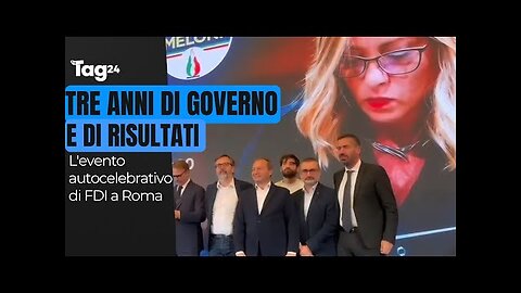 Il governo Meloni si autocelebra a Roma per i 3 anni di governo in MERDALIA💩 e di risultati NOTIZIE DAL MONDO TUTTI I POLITICI SONO SCHIAVI,FANNO I CAMERIERI AI LORO PADRONI BANCHIERI e fanno benissimo a prendere per il culo gli italiani che li votano.