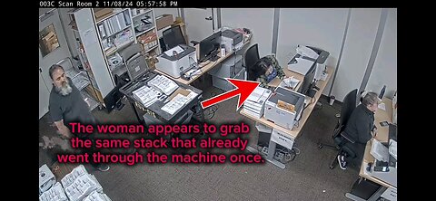 BREAKING EXCLUSIVE: Orange County Election Worker Shoves Stack of Ballots Through Machine 3 Times!