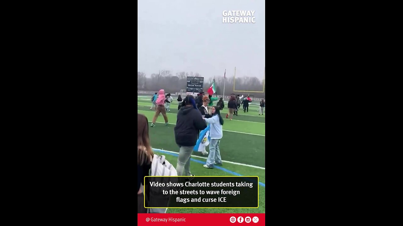 Video shows Charlotte students taking to the streets to wave foreign flags and curse ICE