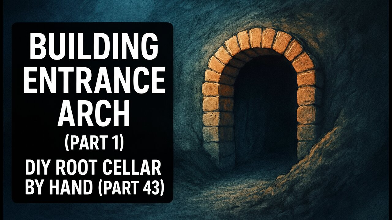 Building entrance arch (Part 1) | DIY Root Cellar by Hand (Part 43.5)