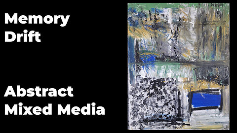 Cold Wax Abstract Art | Layered Texture + Charcoal Marks | Memory Drift Painting