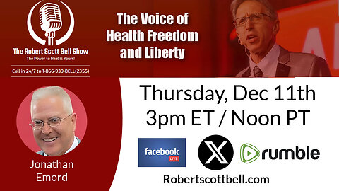 Jonathan Emord, Free Speech Battles, FDA Overreach, Health Freedom, Long Covid Infections, Sleep Apnea - The RSB Show 12-11-25