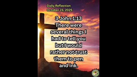 Daily Reflection October 23, 2025 #faith #bible #reflection
