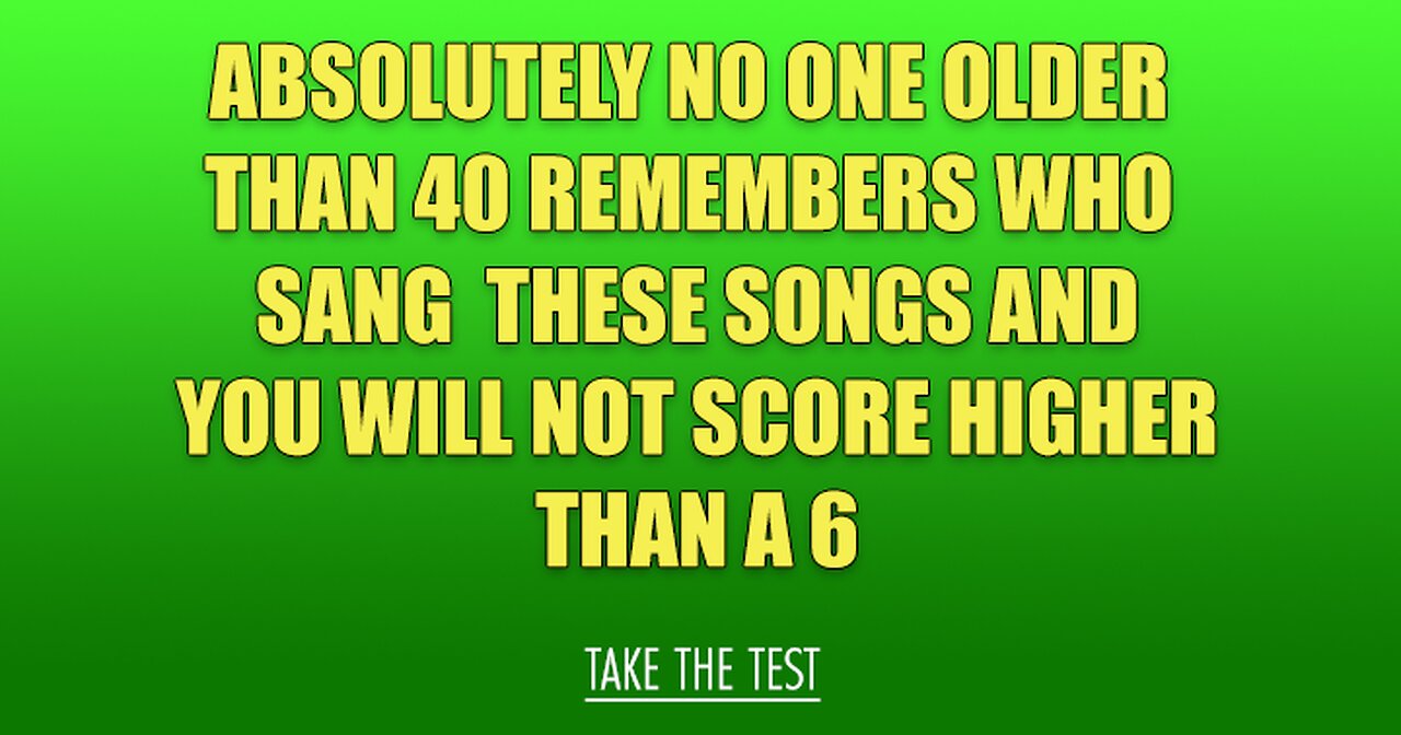 Who sang these songs?