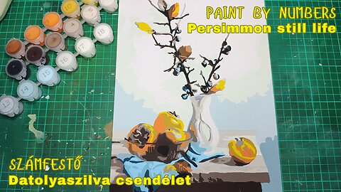 Pepco persimmon still life paint-by-numbers painting / Pepco datolyaszilva számfestő