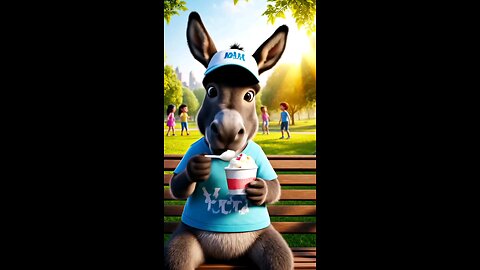 Donkey Enjoys Ice Cream Treat – Funny & Cute Animal Video 🍨🐴