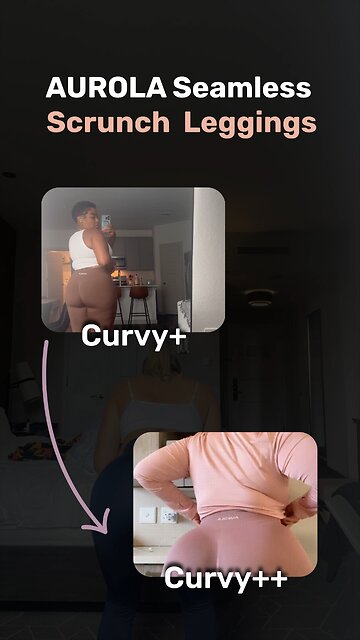 AUROLA Seamless Scrunch Tummy Control Workout Leggings