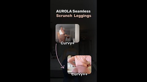 AUROLA Seamless Scrunch Tummy Control Workout Leggings