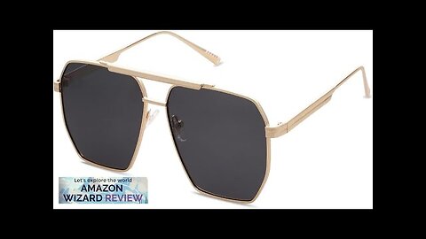 SOJOS Retro Oversized Square Polarized Sunglasses for Women and Men Vintage Shades Review