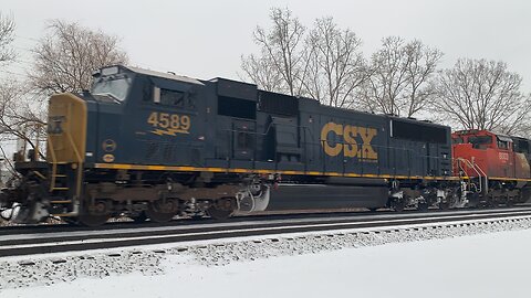 CN working with CSX and extra power on this already powerful Train