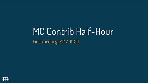 Drupal Contrib Half Hour 2017-11-30
