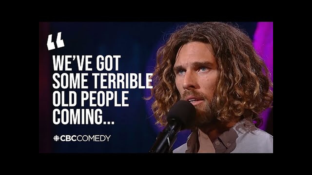 Sexy imaginary cesarean Jesus looking comedian laughter a bit no one is getting out alive