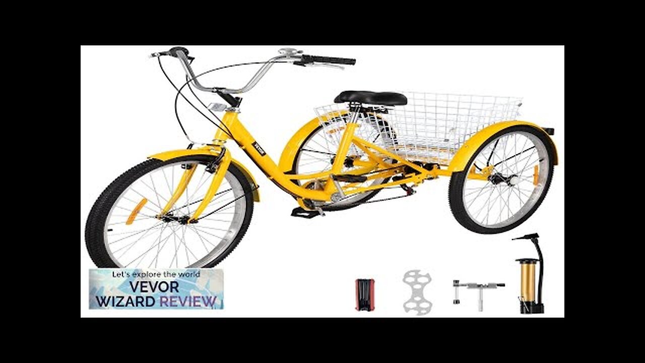 VEVOR Adult Tricycle 7 Speed Wheel Size Cruise Bike 26in Adjustable Trike Review