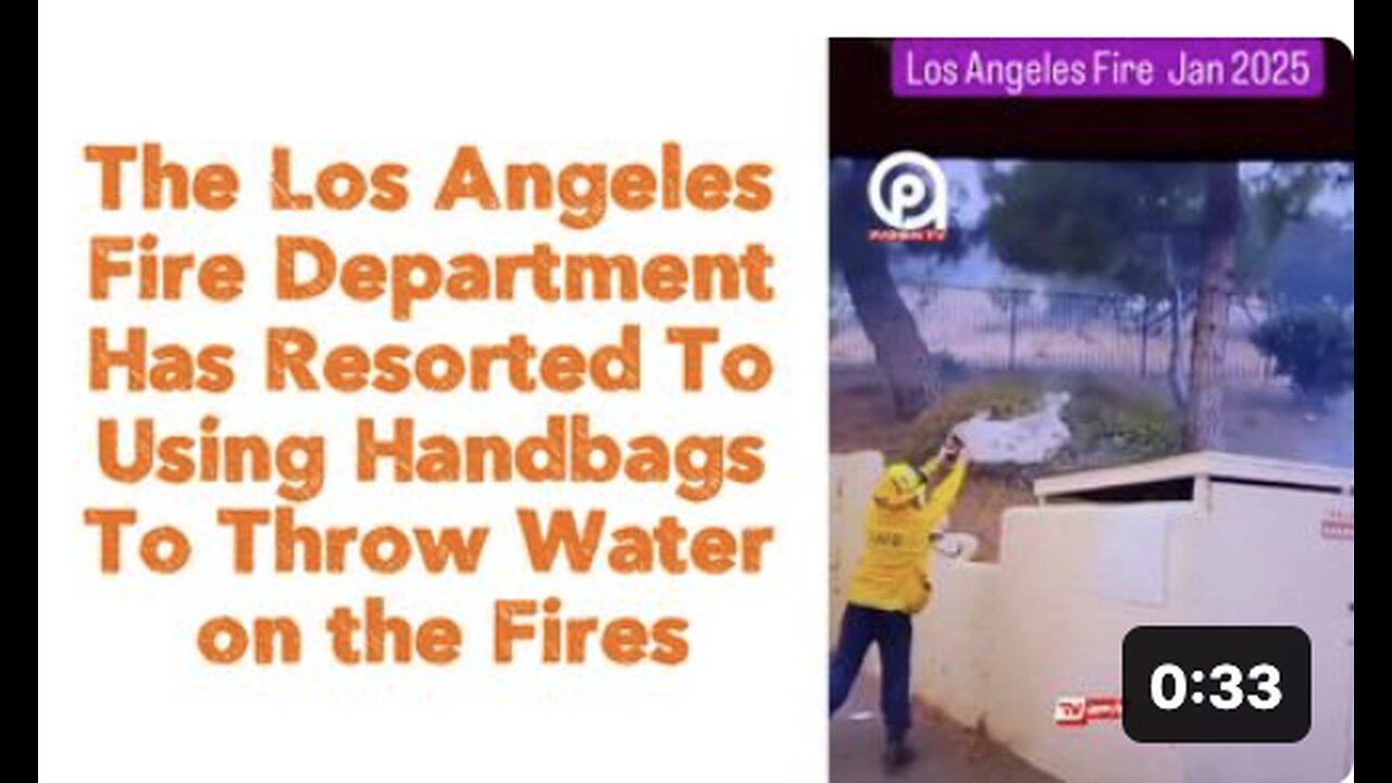 The Los Angeles Fire Department Has Resorted To Using Handbags To Throw Water on the Fires