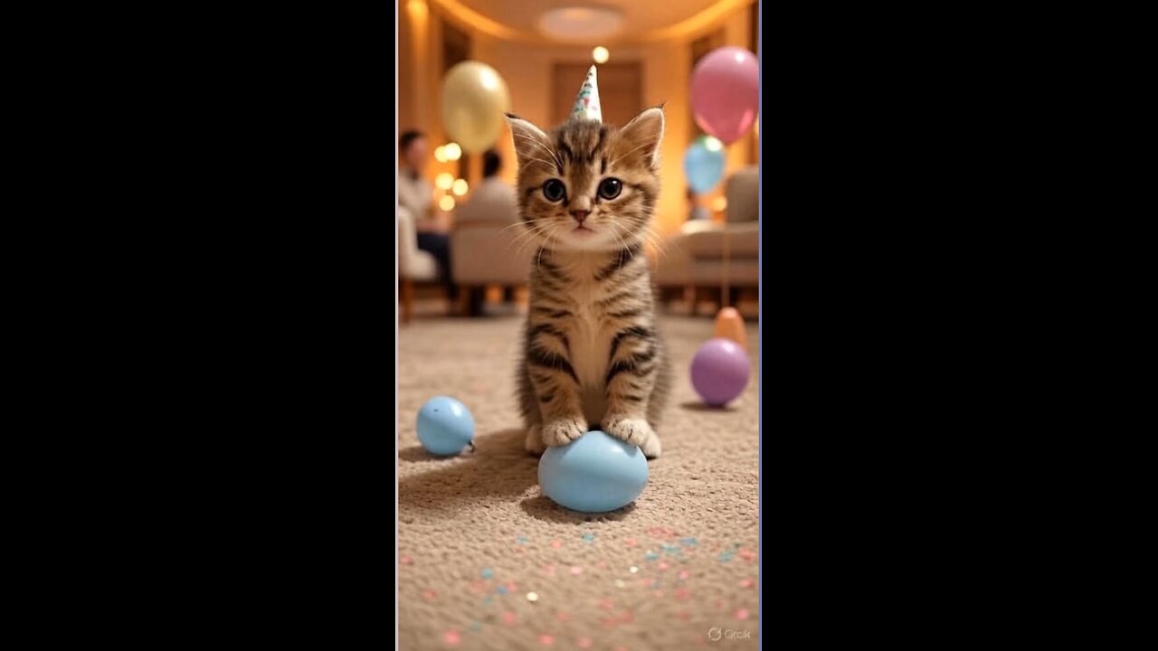 Let's chill with this cute kitten video